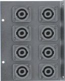 8 Port 4 Pole Speakon Floor Box End - FBEX8-NL4MP