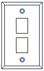 2 Port Single Gang Cat6 Face Plate