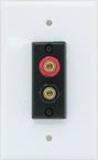1 Port Single Gang Dual Banana Plug/Binding Post Face Plate