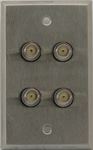 4 Port Single Gang 12G-SDI BNC Face Plate