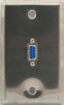 1 Port Single Gang DB9 Face Plate Female to Female