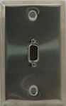 1 Port Single Gang HD15 Face Plate Male to Male