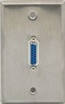 1 Port Single Gang DB15 Face Plate Female to Female