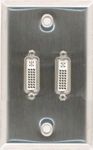 2 Port Single Gang DVI Face Plate