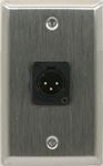 1 Port Single Gang Solderless Male XLR Face Plate