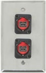 2 Port Single Gang Firewire 800 9 Pin Face Plate