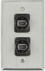 2 Port Single Gang Firewire 400 6 Pin Face Plate