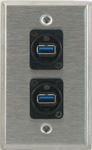 2 Port Single Gang USB 3.0 Face Plate