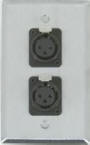 2 Port Single Gang Female XLR Face Plate