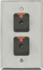 2 Port Single Gang 1/4 TRS Face Plate