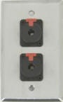 2 Port Single Gang 1/4 TRS Face Plate