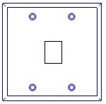 1 Port Double Gang Cat6 Face Plate