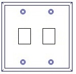 2 Port Double Gang HDMI Face Plate