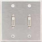 2 Port Double Gang DVI Face Plate