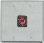 1 Port Double Gang Firewire 800 9 Pin Face Plate