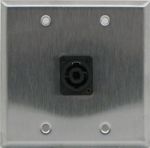 1 Port Double Gang 4 Pole Speakon Face Plate