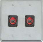 2 Port Double Gang Firewire 800 9 Pin Face Plate