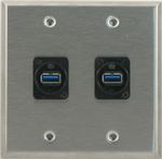 2 Port Double Gang USB 3.0 Face Plate