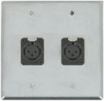 2 Port Double Gang Female XLR Face Plate