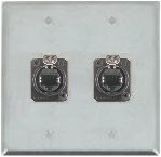 2 Port Double Gang Cat 5e Face Plate