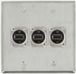 3 Port Double Gang USB 2.0 Face Plate