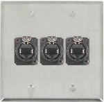 3 Port Double Gang Cat 5e Face Plate