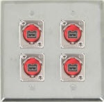 4 Port Double Gang Firewire 800 9 Pin Face Plate