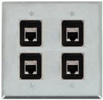 4 Port Double Gang Cat 6 Face Plate