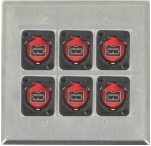 6 Port Double Gang Firewire 800 9 Pin Face Plate