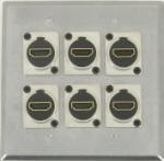 6 Port Double Gang HDMI Face Plate