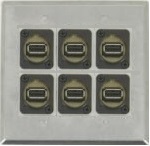 6 Port Double Gang USB 2.0 Face Plate