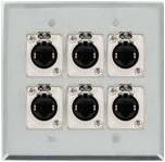 6 Port Double Gang Cat 5e Face Plate