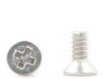 4-40 Machine Screw - Flat Recessed Head - 1/4 Long - Stainless Steel