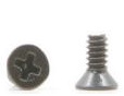 4-40 Machine Screw - Flat Recessed Head - 1/4 Long - Black Oxide