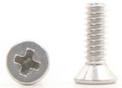 4-40 Machine Screw - Flat Recessed Head - 3/8 Long - Stainless Steel