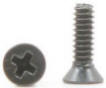 4-40 Machine Screw - Flat Recessed Head - 3/8 Long - Black Oxide