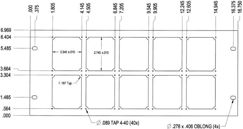 10 Port Module Plate Wall Plate Detail