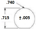 3/4 D Hole Specs