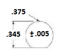 3/8 D Hole Specs