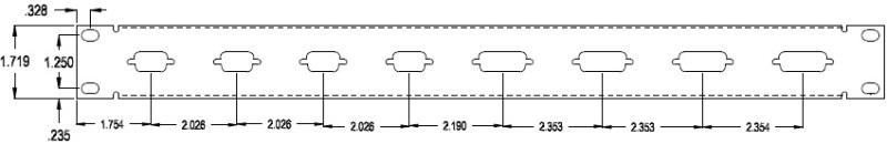 8 Port DB9/DB15 Combo Patch Panel Specs