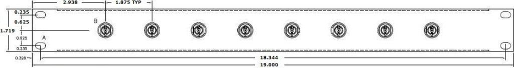 8 Port 1/2 D Patch Panel Specs