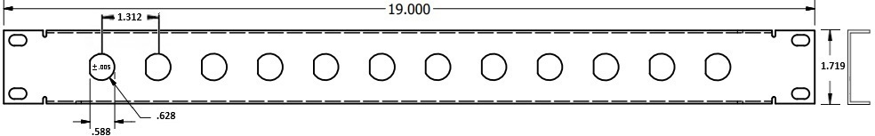 12 Port 5/8 D Patch Panel Specs