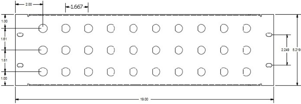 30 Port 5/8 D Patch Panel Specs