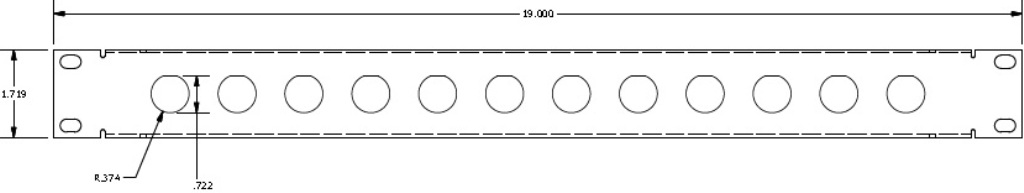 12 Port 3/4 D Patch Panel Specs