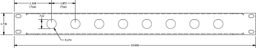 8 Port 3/4 D Patch Panel Specs