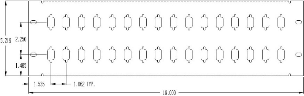 32 Port DB9 Patch Panel Specs