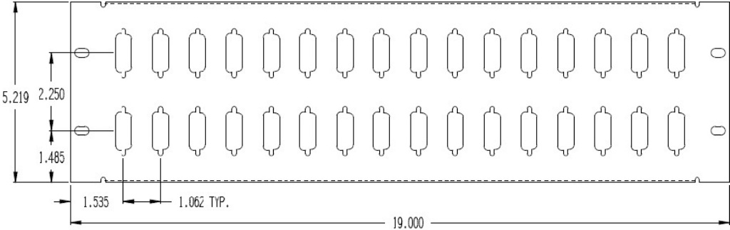 32 Port DB15 Patch Panel Specs