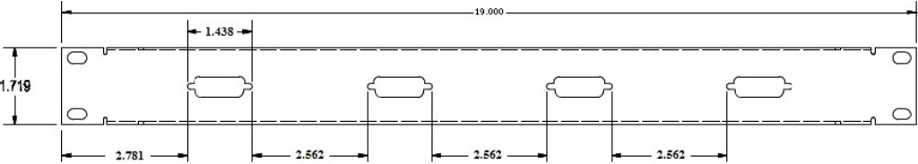 4 Port DB15 Patch Panel Specs