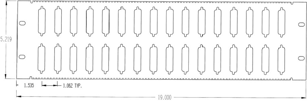 32 Port DB25 Patch Panel Specs