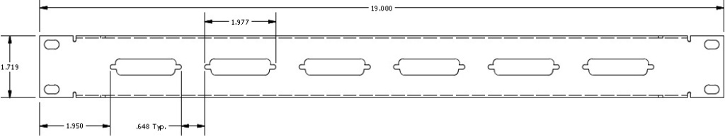 6 Port DB25 Patch Panel Specs